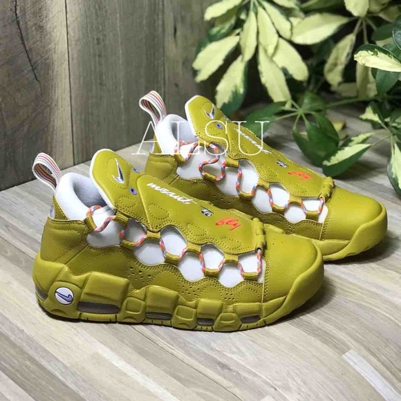 nike air more money dark citron